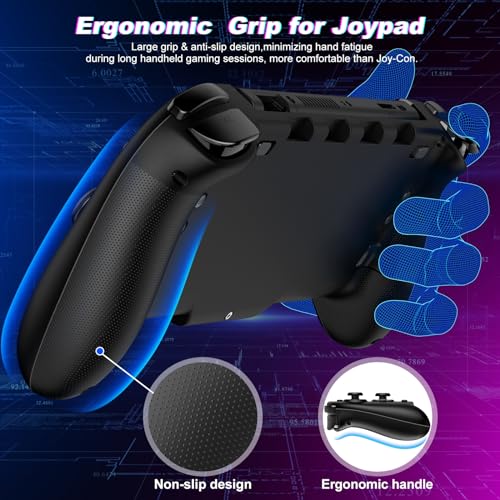 GIGEEKNY Switch Controllers Compatible with Nintendo Switch/Switch OLED, One-Piece Joypad Controller Replacement for Switch Pro Controller with 9 Lights Color, Turbo, Macro, KeyLinker APP