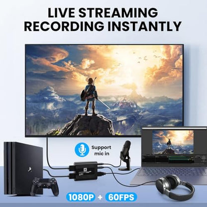 CY HDMI Capture Card 4K Video Live Streaming USB Data for Camera Game Set-Top Box Recording Computer DVD