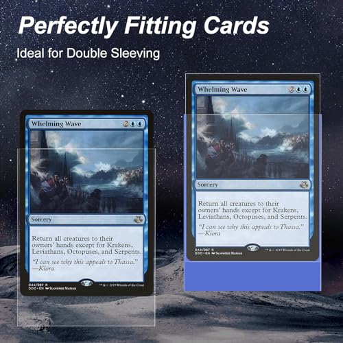 400 Pack Card Sleeves, 200 Matte Blue Trading Card Sleeve and 200 Perfect Fit Sleeves Ideal for Double-Sleeving, Compatible with MTG, TCG - color: Blue, size: 400 Pack