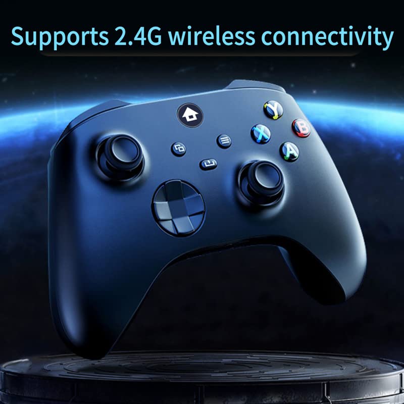 Gamepad Controller with 2.4G Wireless Receiver for Xbox Serise X/S, Anti-Skid Rocker Gaming Handle with Headphone Jack & Share Button (Yellow) - color: Yellow