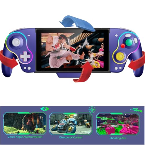 QRD Stellar V3 Handheld Controller for Switch,Switch OLED,Hall Effect Joystick,Mechanical/Macro Back Buttons,Rumble, Motion Sensing