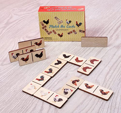 Boxer Gifts Match The Cocks Novelty Dominos Game Set | Funny Rude Secret Santa Gift for Her Wooden Pieces