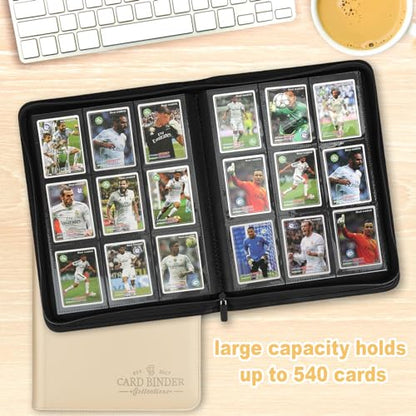 Trading Card Binder, Card Collection Binder Album Folder with 540 Side Loading Pockets, 9 Pocket Trading Card Album Folder for TGC,MTG, Baseball Cards, Yugioh - color: R-platinum