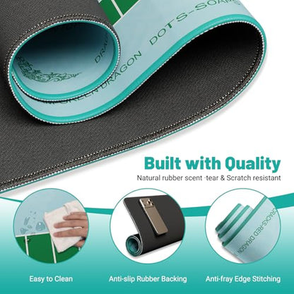 Mahjong Mat for Table,32.4"x32.4"Rubber American Mahjong Cover with Carrying Bag,Non-Slip Noise Reduction Gaming Mat for Poker/Cards/Board Games/Tile Games(Green) - color: Cl-green