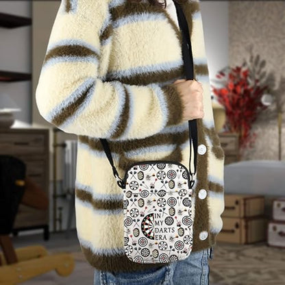 MNIGIU Funny Dart Gift For Dart Player In My Darts Era Crossbody Bag Dartboard Paint Shoulder Bag Dart Game Queen Gift - color: In My Darts Era