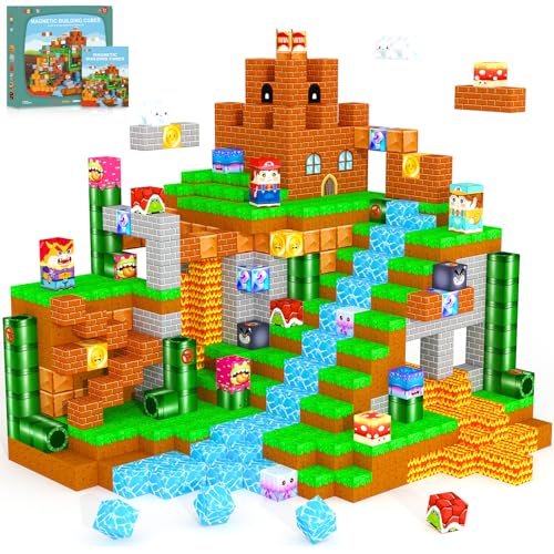 ORZbb Magnetic Blocks Building Games Kids Toys for 3 4 5 6 7 8 9 10 11 12 13 Year Old Boys Girls, Magnetic Cubes Montessori Sensory Toys for Ages 3+ Travel Party Christmas Birthday Gifts - color: Color-11