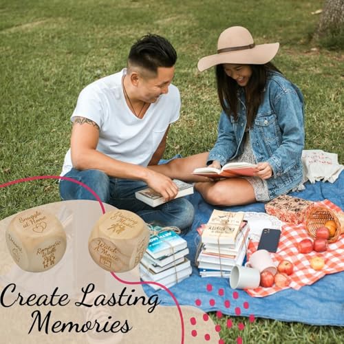 Deluxe Date Night Dice Game – 6 Dice, Decision Coin, Game Board & Carry Bag – Couples Gift for Newlyweds, Anniversary, Wedding, Bachelorette, Bridal Shower, Valentine's Day – Wife, Husband, Girlfriend - style: Deluxe Set
