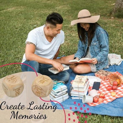 Deluxe Date Night Dice Game – 6 Dice, Decision Coin, Game Board & Carry Bag – Couples Gift for Newlyweds, Anniversary, Wedding, Bachelorette, Bridal Shower, Valentine's Day – Wife, Husband, Girlfriend - style: Deluxe Set