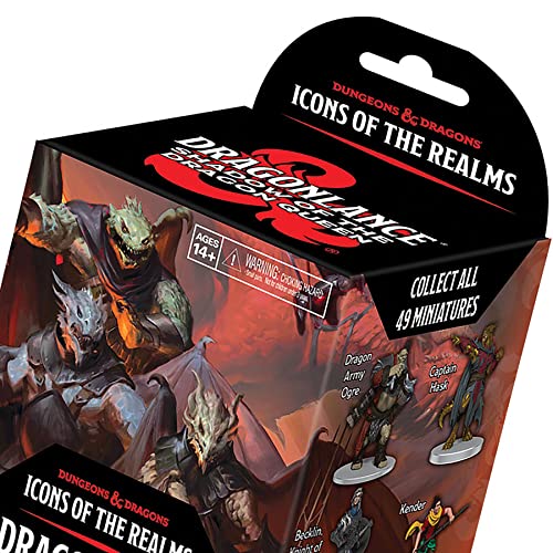 D&D Icons of The Realms: Dragonlance Booster (Set 25) - 4 Figure Set, Randomly Assorted, Pre-Painted, Contains Small, Medium & Large Miniatures, RPG Figures, Roleplaying Game, Dungeons & Dragons
