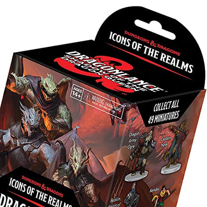 D&D Icons of The Realms: Dragonlance Booster (Set 25) - 4 Figure Set, Randomly Assorted, Pre-Painted, Contains Small, Medium & Large Miniatures, RPG Figures, Roleplaying Game, Dungeons & Dragons