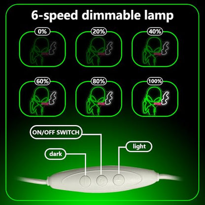 Alien Neon Sign, LED Neon Light Signs for Wall Decor Green Alien Light Up Sign Lamp for Bar Bedroom Pub Man Cave Birthday Gift Dimmable USB Powered(14.9"*13.4") - style: Alien