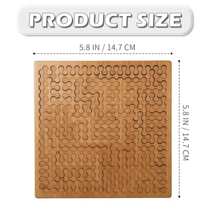 Fractal Tray Puzzle, Fractal Puzzles for Adults, Irregular Wooden Jigsaw, Mind Bending Hilbert Curve Puzzle, Challenging Portable Brain Training Game (4-Pack) - style: 4-Pack