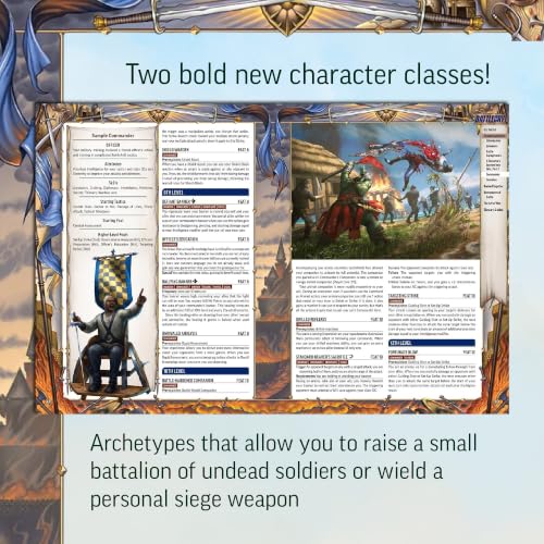 Pathfinder Battlecry! Hardcover, 2 New Classes, War & Combat | Ages 16+, Second Edition Remaster RPG Rulebook, 224 Pages, Tabletop Gaming
