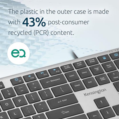 Kensington KB515 USB-C Wired Keyboard, QWERTY Full-Size Layout, Quiet Scissor-Switch Keys, Programmable, Copilot Hotkey, USB-A Adapter Included, Compatible with Windows, Black (K75410NA) - size: Full size, style: Wired