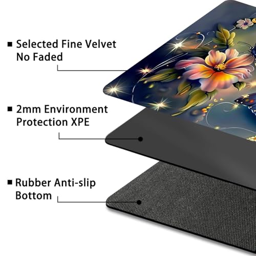 MTG Playmat,Game Play Mat for MTG TCG 24 x 14 inches Cards Game Playmats,Trading Card Game Stitched Play Mats Commander Deck Gaming Desk Mat Card Gameplay Mats,Blue Butterfly - color: Blue Butterfly, size: NO Zone