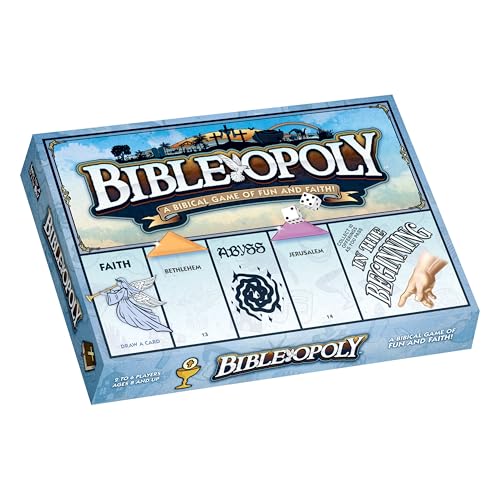 Late for The Sky Bibleopoly Family Board Game – Faith-Based Cooperative Christian Play for 2–6 Players, Ages 8+, Bible History, Build a Church for Sunday School