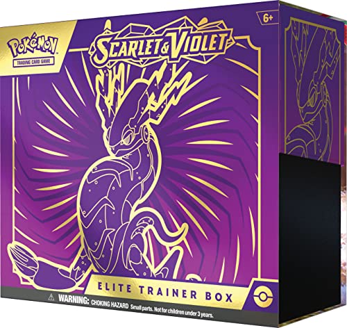 Pokémon TCG: Scarlet and Violet Elite Trainer Box - Miraidon Purple (1 Full Art Promo Card, 9 Boosters and Premium Accessories) - color: Miraidon Purple