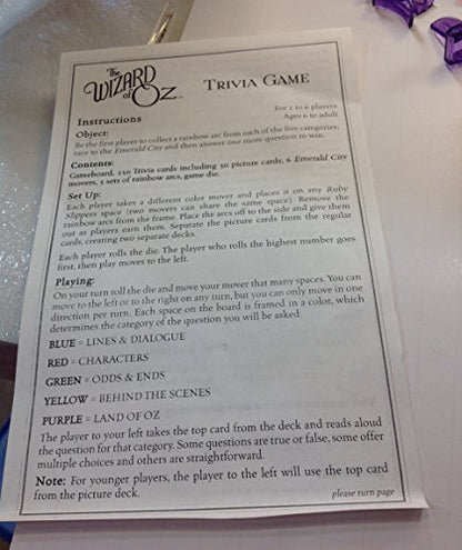 The Wizard of Oz Trivia Game; in Collector's Tin