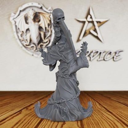 32mm Soul Reaper Miniature for DND Miniatures & Tabletop RPG Game, Unpainted Fantasy Model for TTRPG & RPG Gift-AS196