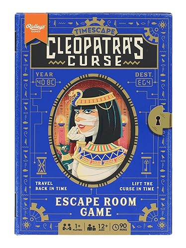 Ridley's Games Timescape: Cleopatra’s Curse an Escape Room Game - Brainteasers - Mystery Solving - Crack The Code - Game Night Favorites - Ages 12+ | 90 Minute Gameplay - Re-Gift to Your Friends! - style: Cleopatra