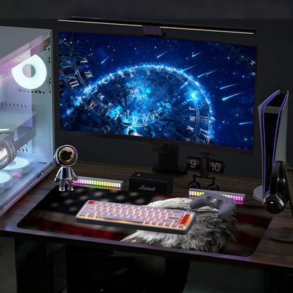 Mouse Pad, Large Anti-Slip with Stitched Edges Desk Mat Desktop Laptop Computer Desk Keyboard Mat,Table Protector Blotter Mat (Eagle, 31.5" x 11.8") - color: Eagle, size: 31.5" x 11.8"