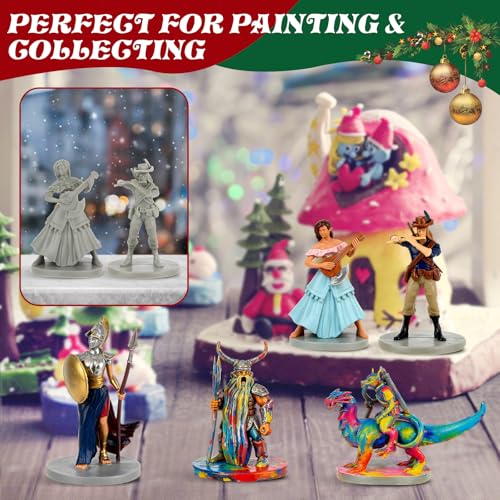24-Day Fantasy Tabletop Advent Calendar – 24 Unpainted 28–32mm RPG Miniatures – PVC Figures for Roleplaying, Skirmish & Board Games – Holiday Gift for Game Masters & Painters