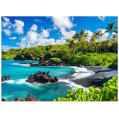 500 Piece Puzzles for Adults, Beach Jigsaw Puzzle 500 Pieces, Seaside Puzzles 500 Pieces for Adults, Ocean Jigsaw Puzzle, Funny Challenging Great Gift for Family Friends, 21 x 15 in - style: Hawaii Puzzle