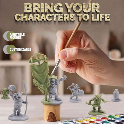 Path Gaming Fantasy Goblins Set – 46 Unpainted 28mm Figures for DND Miniatures for Dungeons & Dragons, RPG Miniatures, Bulk Tabletop DND Monster Figures for D&D Games