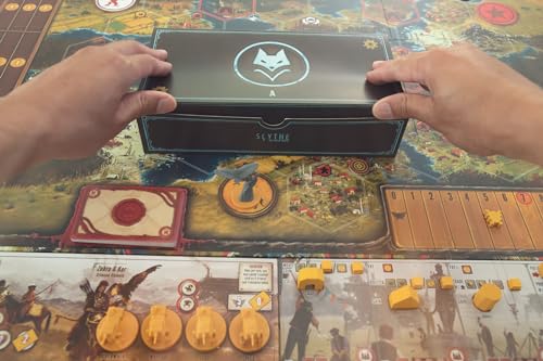 Stonemaier Games: Scythe: The Rise of Fenris by Ryan Lopez DeVinaspre & Jamey Stegmaier | 8 Episode Scythe Campaign and 11 Modules, Including a Cooperative Mode | Add to Scythe | 1-5 Players, 115 Min
