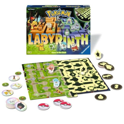 Ravensburger Pokémon Labyrinth Glow in the Dark - Sliding Fun with Your Favorite Pokémon - Playable in Light and Dark for 2-4 Players Ages 7 and Up - style: Pokémon Labyrinth Glow in the Dark