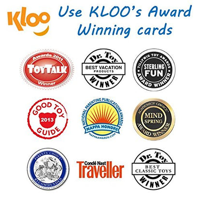 KLOO Learn French Board & Card Game Race to Paris | Fun for Family Kids Adults School | Play & Talk French Language | 4 Decks, Speak 100's of Words & Vocabulary in a Flash | Boardgame, 1–4 Players