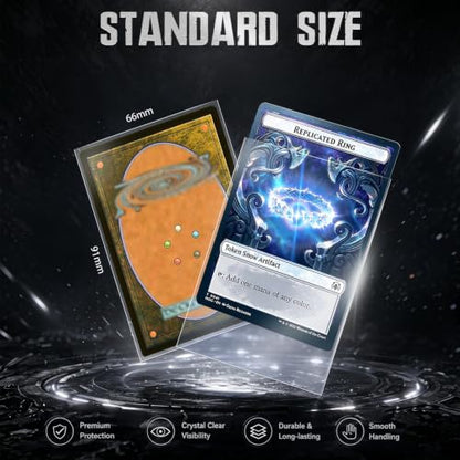 1000Pcs Soft Clear Card Sleeves, Polypropylene (PP) Standard Trading Cards Fit for Penny Card Sleeves,Football,Magic, Baseball,MTG,Yugioh Card Sleeve - color: Clear 1000p