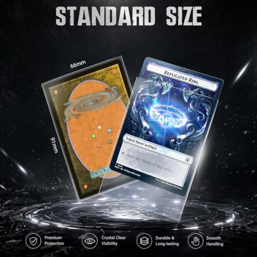 500Pcs Soft Clear Card Sleeves, Polypropylene (PP) Standard Trading Card Sleeve Protectors for Penny Card Sleeve,Football,Magic, Baseball,MTG,Yugioh Cards - color: Clear 500p