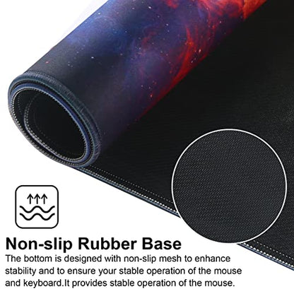 Large Gaming Mouse Pad with Stitched Edges,[27.5x11.8In] Extended Mouse Pad with Non-Slip Natural Rubber Base for Gamer/Desktop/Office/Home (70x30 Anying) - color: 70x30 Anying