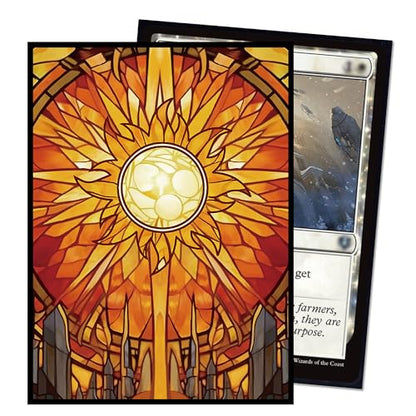 UAONO MTG Card Sleeves 100ct - Plains - Art Card Sleeves Deck Protector, Clear Front & Matte Textured Back, Sleeves for Magic The Gathering, Basic Lands Series - color: Plains