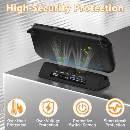 Switch 2 Dock,TV Docking Station with 4K HD Adapter/USB 3.0 Port/USB-C Port (Only Dock-Not for Use with Protective Case)