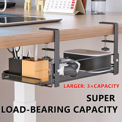 Under Desk Cable Management Tray Cord Wire Shelf Organizer (Medium) - size: Medium