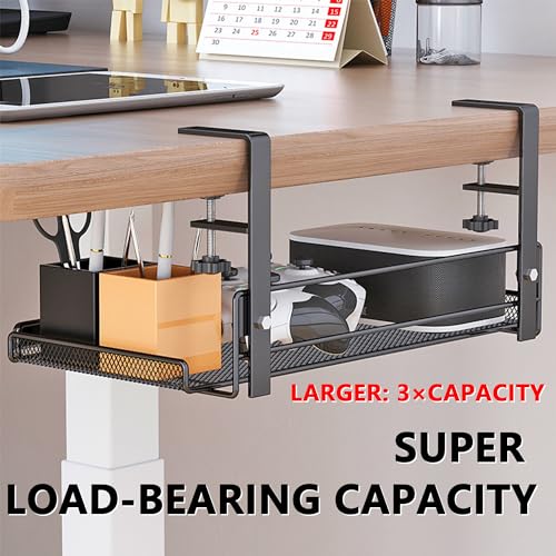 Under Desk Cable Management Tray Cord Wire Shelf Organizer (Large) - size: Large