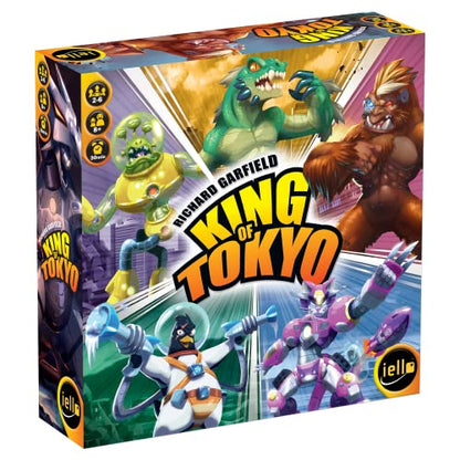 IELLO: King of Tokyo, New Edition, Strategy Board Game, Space Penguin Included in the Box, For 2 to 6 Players, 30 Minute Play Time, For Ages 8 and Up - style: Original
