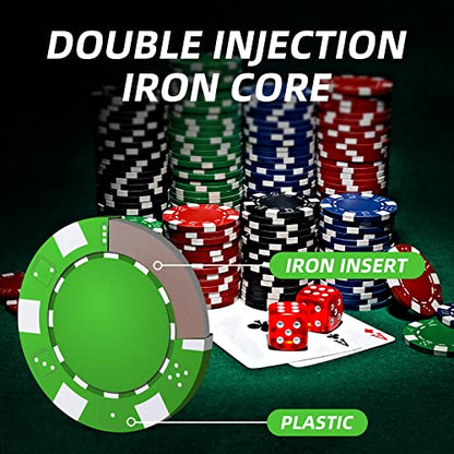 Poker Chip Set - 200PCS Poker Chips with Aluminum Case, 11.5 Gram Chips for Texas Holdem Blackjack - style: 200pcs