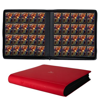 2000 Pockets Trading Card Binder, 20-Pocket Card Ablum Compatible with MTG,Sports Cards & Other Standard Size Trading Card (RED) - color: 20 Pocket Red