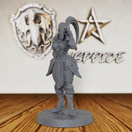 Heroic Scale Unpainted Fantasy Minis - 32mm Professional Miniature Game Figure for Role Playing & TTRPG, Detailed Tabletop Gaming Miniatures for Dungeon Masters - 5.5cm Human Warrior (AS384)