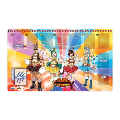 Jasco My Hero Academia Collectible Card Game Series 3 Wild Wild Pussycats PLAYMAT | 18" by 24" Rubber Game Mat | Ages 14+ | 2 Players | Average Playtime 20-30 Minutes | Made by Jasco Games