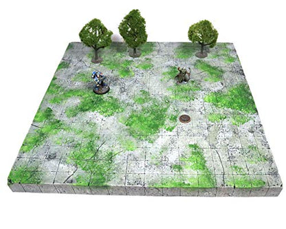 Handmade Reversible Dual 16x16 Battle Grid Board - Handmade Terrain for Tabletop War Games and TTRPGs