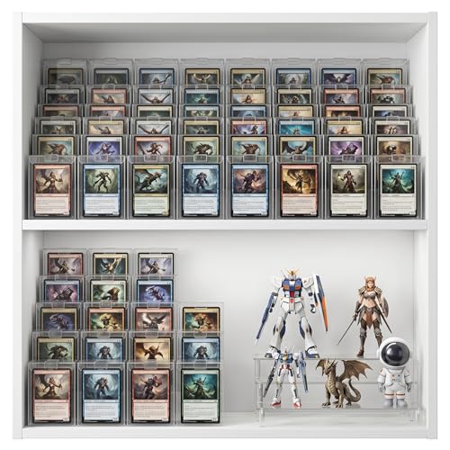 WOPITUES 16 Pack Trading Card Storage Box,Clear Card Box Holds 250 Unsleeved Cards,PET MTG Deck Box, Commander Deck Box for TCG/MTG/Magic,Sports Cards, Collectible Trading Cards