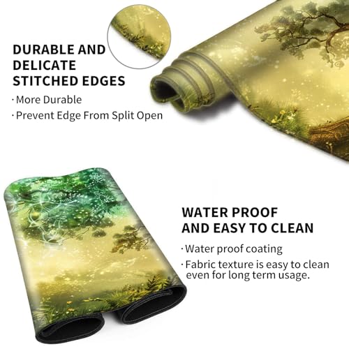 Card Playmat 70 x 40 cm Game Mats Tabletop Magic for MTG/TCG Cards, Trading Card Game Playing Stitched Commander Deck Gaming Desk Duel Mat Card Gameplay Mats, Ancient Tree of Life - color: Ancient Tree of Life, size: 27.5"X15.7"