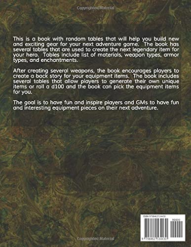 RPG Random Equipment: A book with random tables