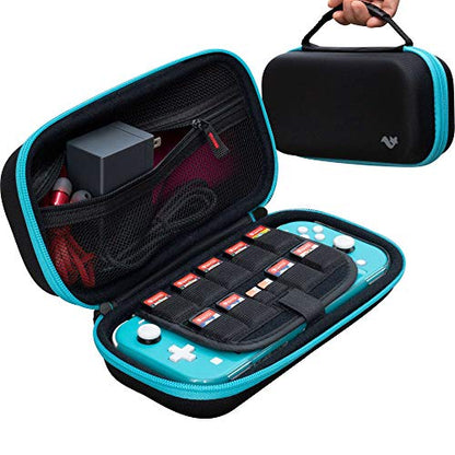 ButterFox Extra Large Carrying Case for Nintendo Switch Lite, Fits Charger, Compatible with JETech Protective Case and Most Grips, Game and Accessories Storage (Turquoise Blue/Black) - color: Turquoise Blue