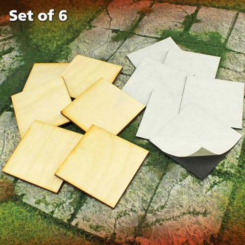 LITKO Ready Base Kit | Compatible with The Old World | 50mm Square Monster | Twenty 3mm plywood bases + magnets | Magnetize minis for storage & steel trays | Infantry - style: 50mm Square