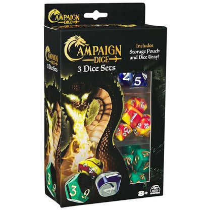 Spin Master Games Campaign Dice 3-Set RPG Classic Game Accessory - color: Campaign Dice Set